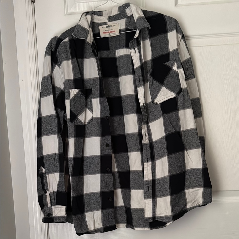 Urban Pipeline Black and White Plaid Men's Shirt